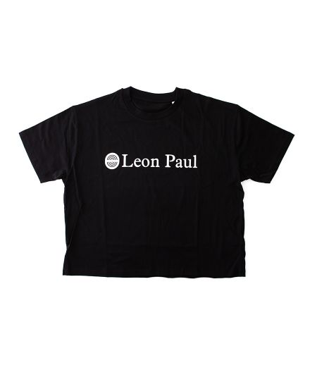 Schwarzes Logo-T-Shirt für Damen